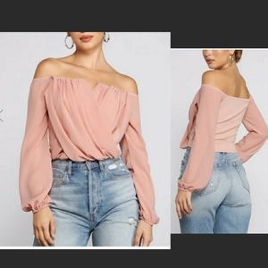 Off the shoulder flowy top
